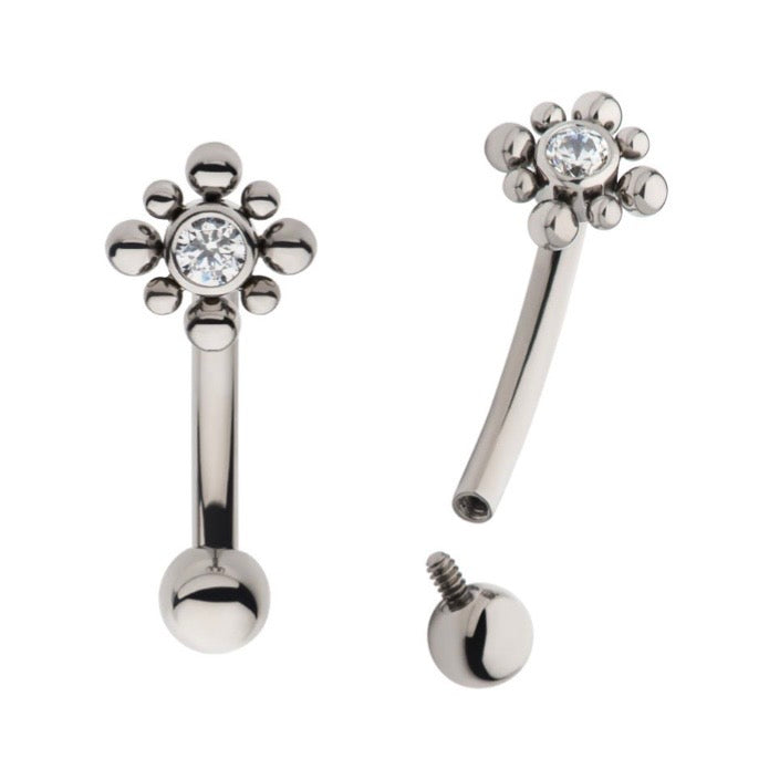 Beaded Curved Barbell