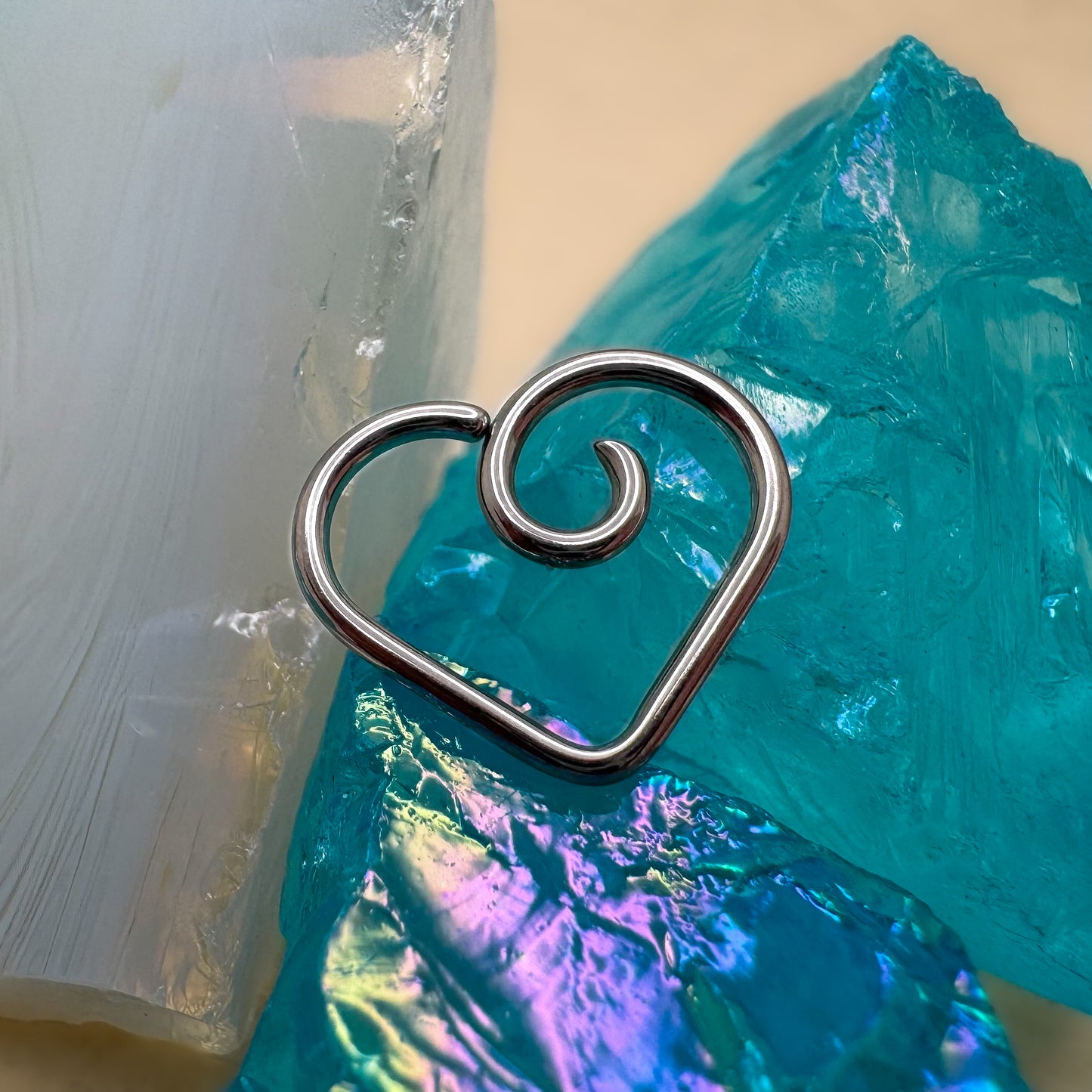 Niobium Heart Seam Ring