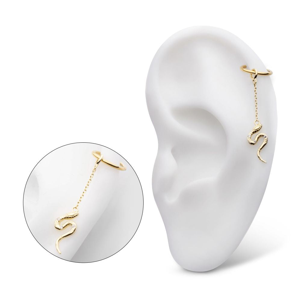 14K Snake Charm