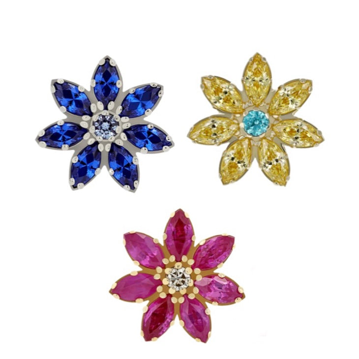 18K Marquise Flower