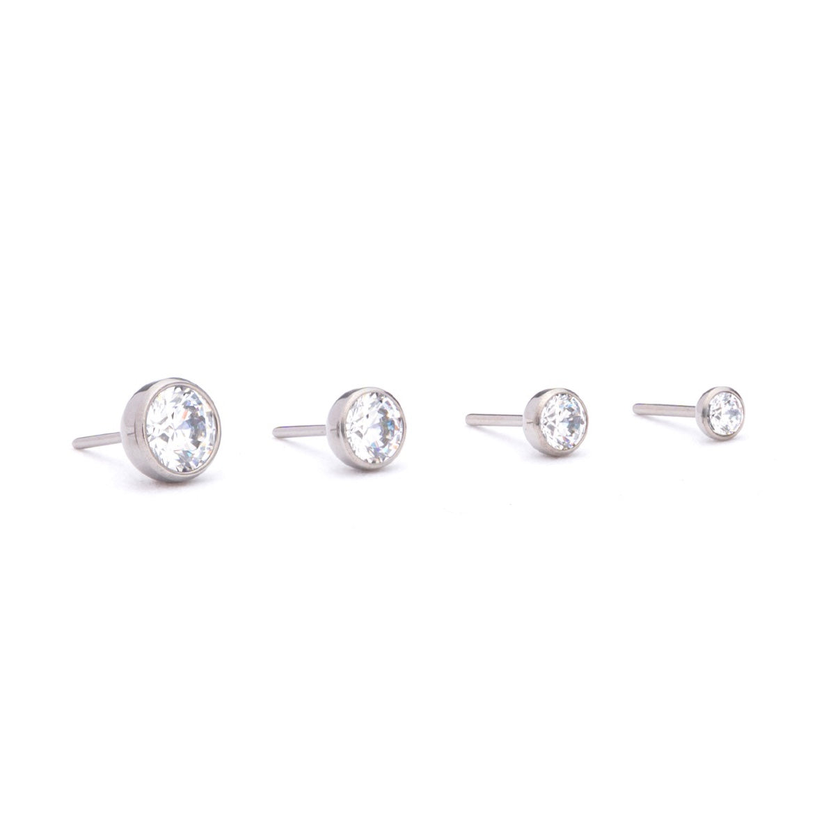 Bezel Set White CZ