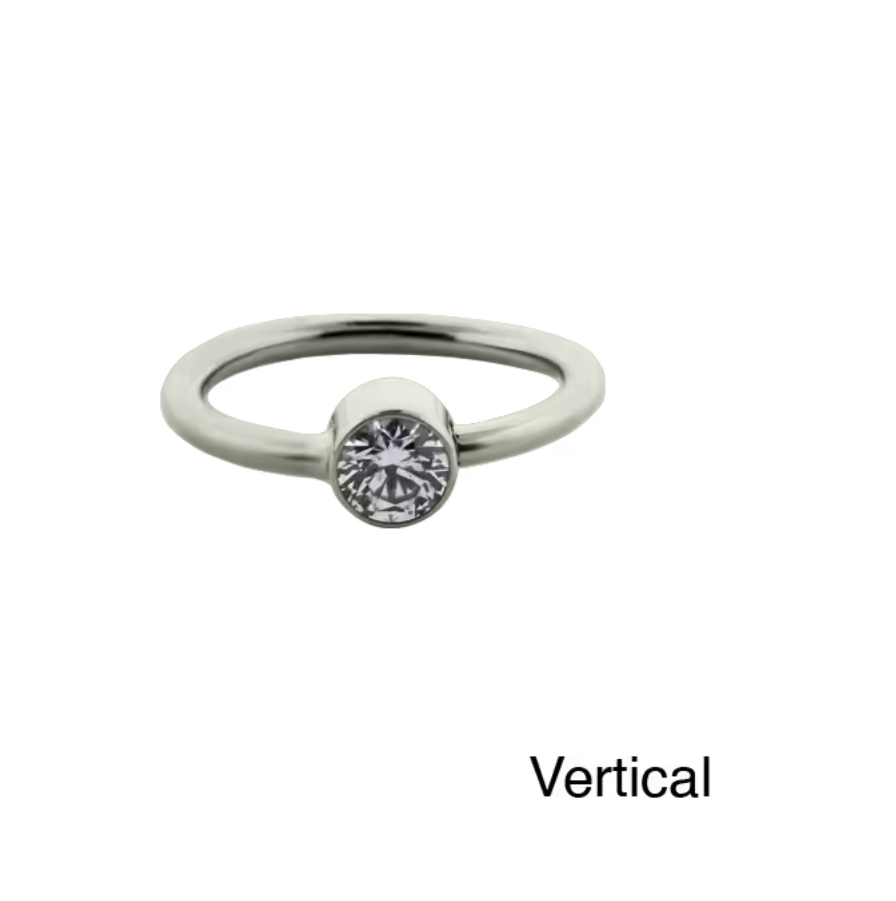 Side Set Fixed Gem Ring