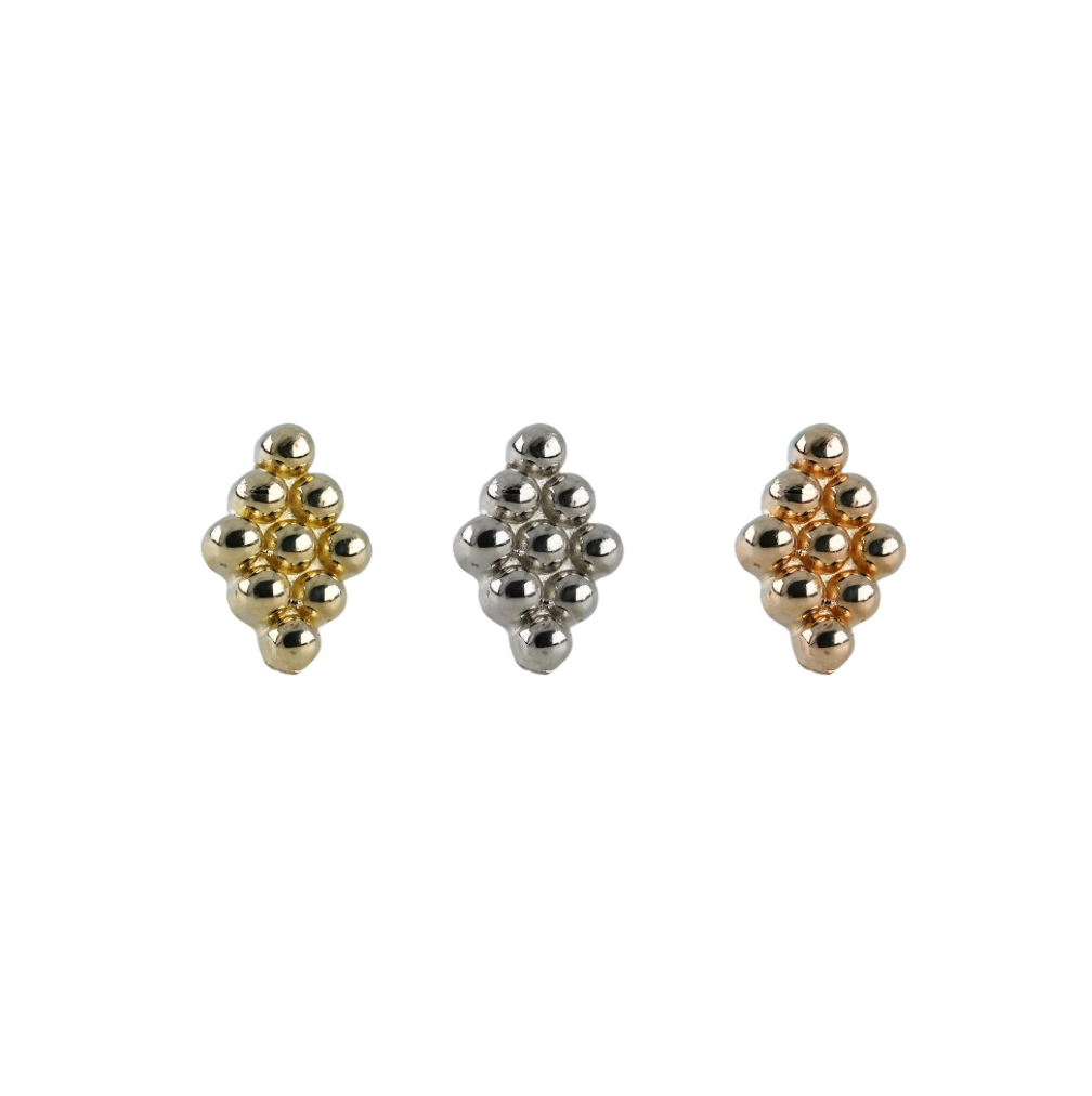 14K Beaded Diamond