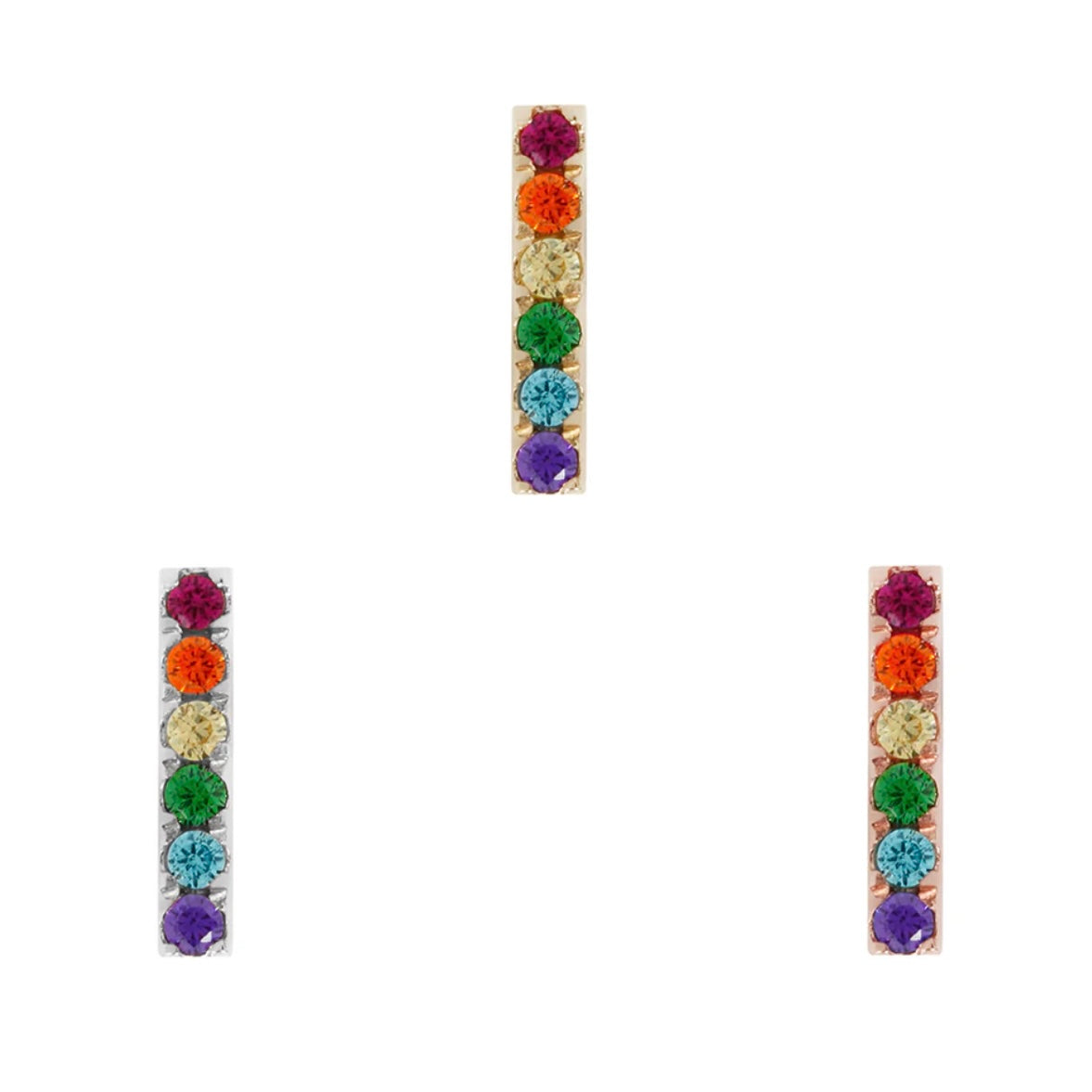 14K Rainbow Bar