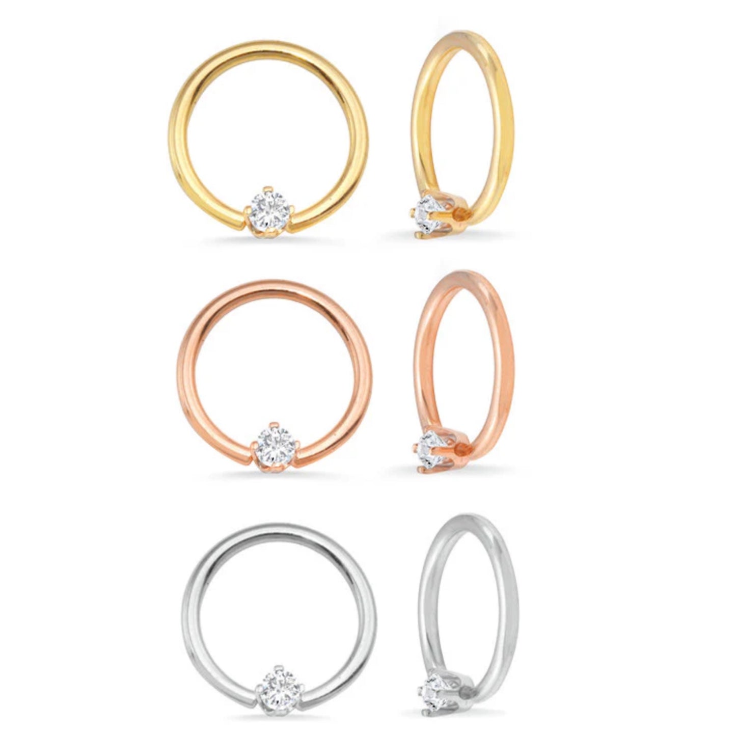 14K Gold Fixed Gem Ring