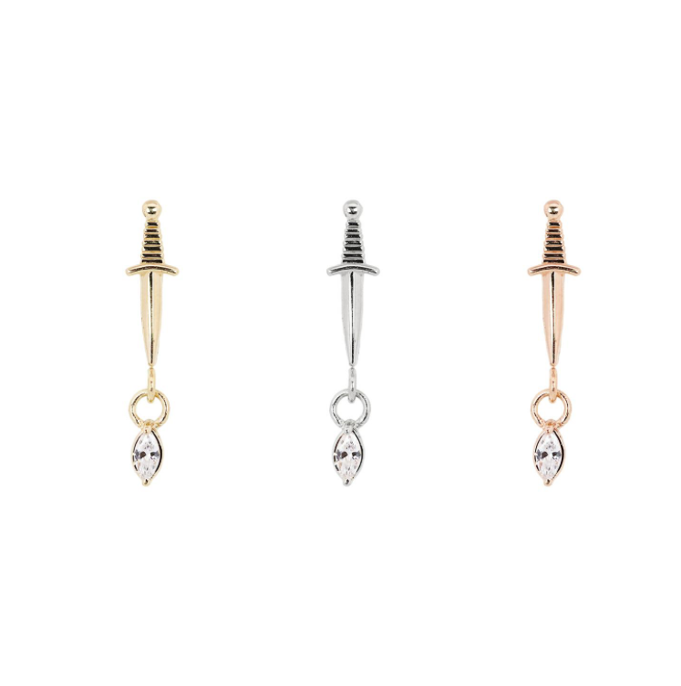 14K Dagger Dangle