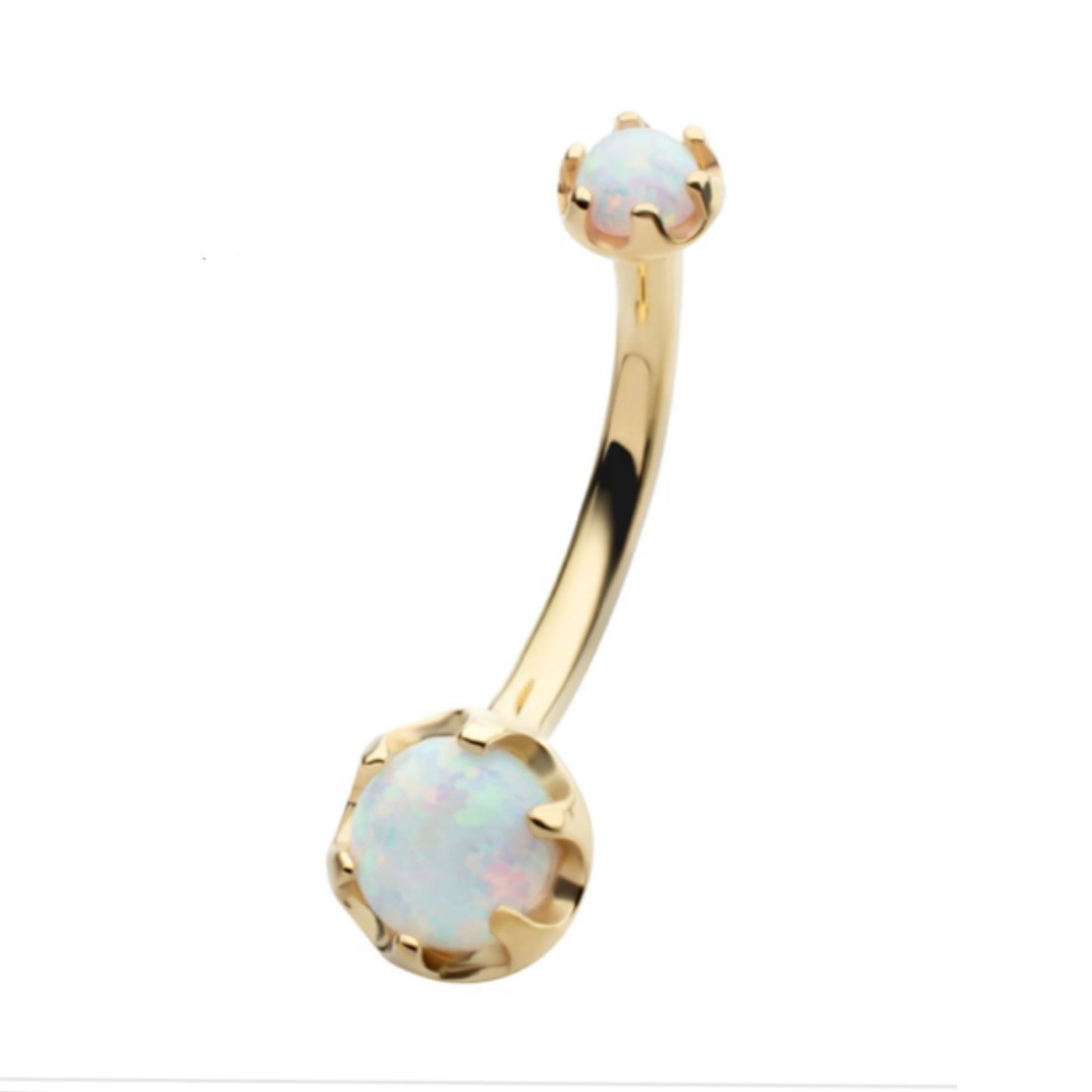 14K Prong Set Opal Navel
