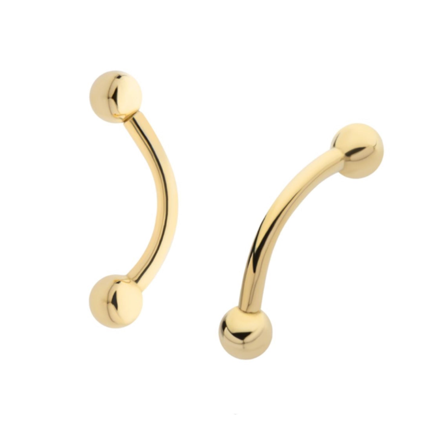 14K 16G Curved Barbell