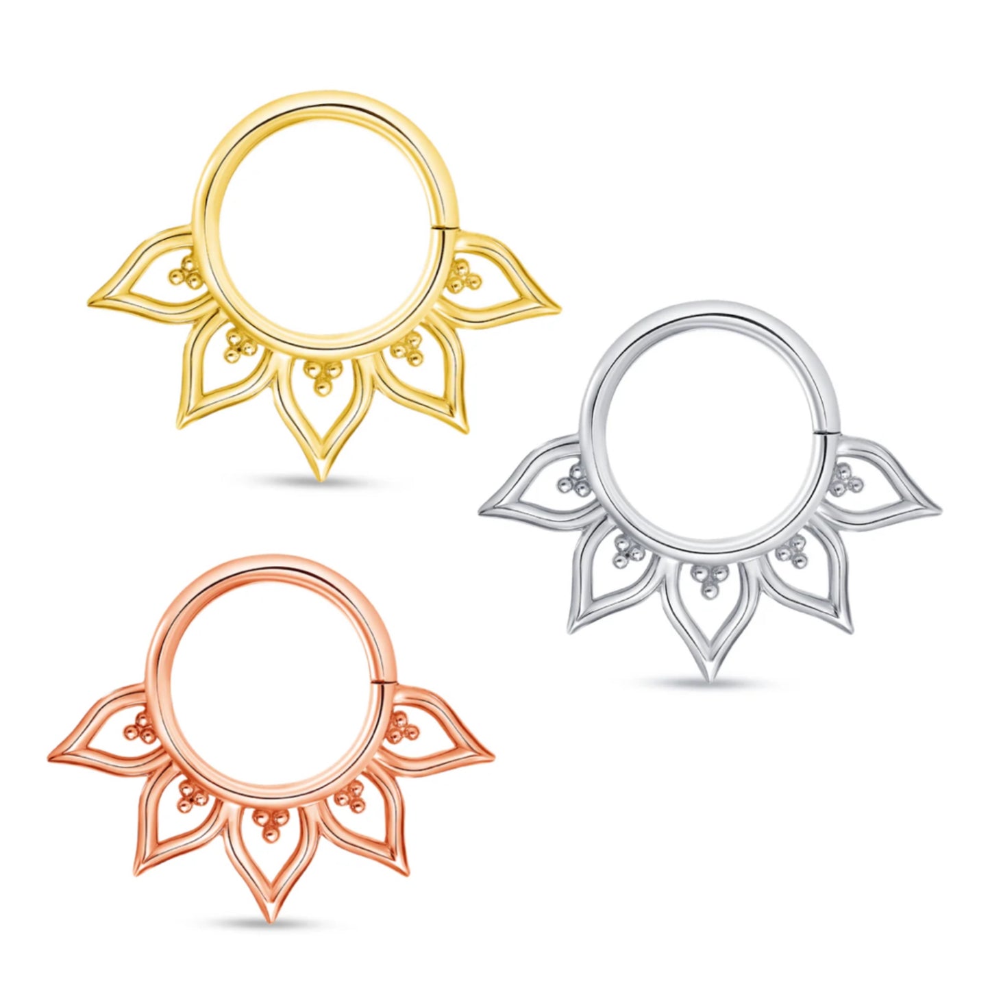 14K Gold Mandala Ring