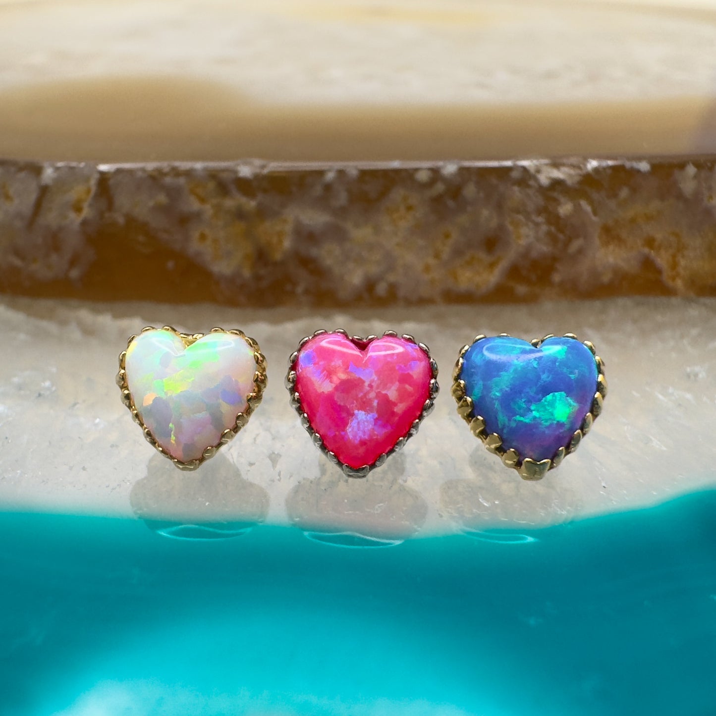 18K Opal Heart
