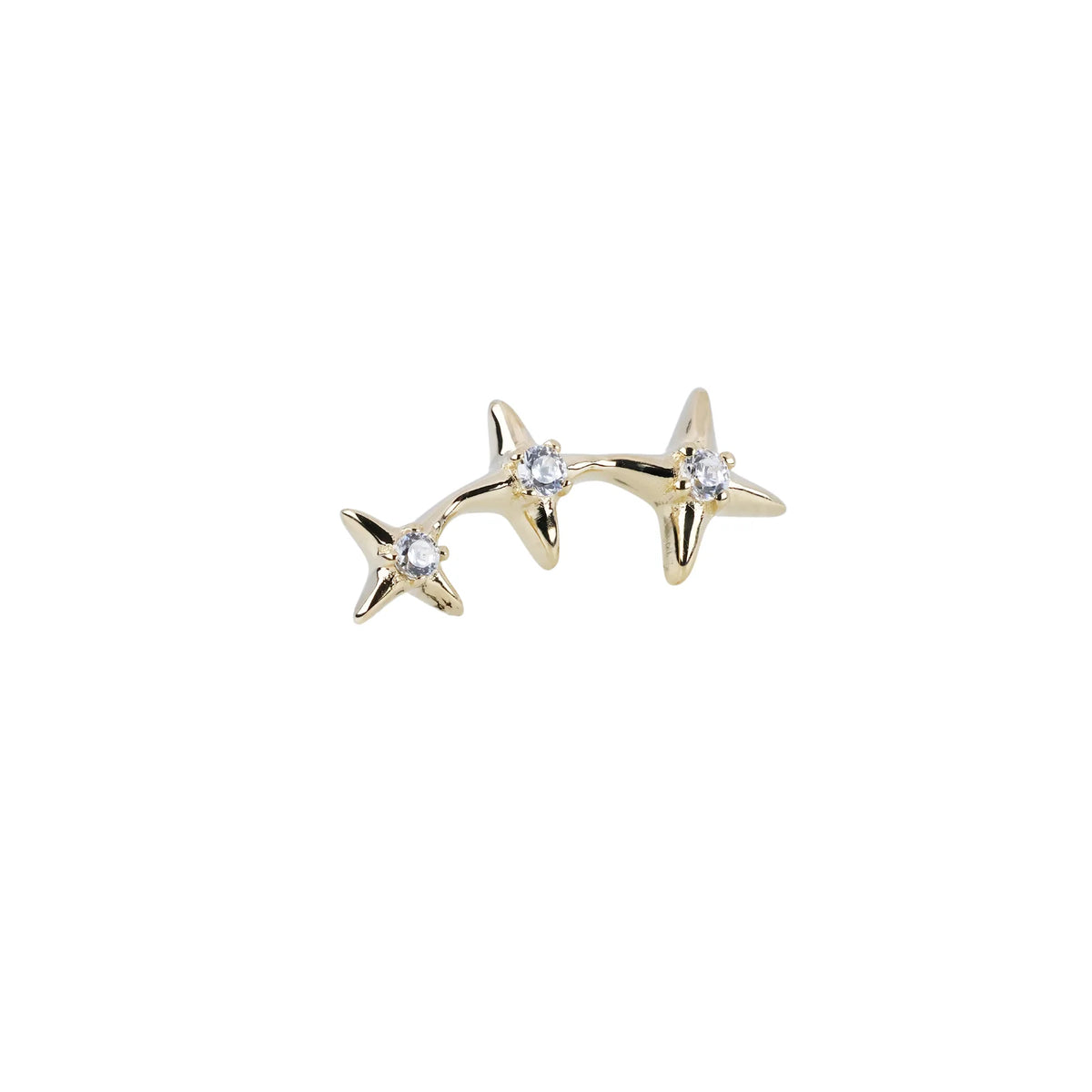 14K Triple Star End