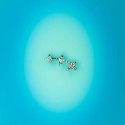 14K Triple Star End