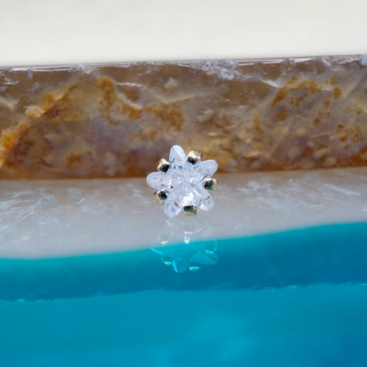 14K Prong Set Star End