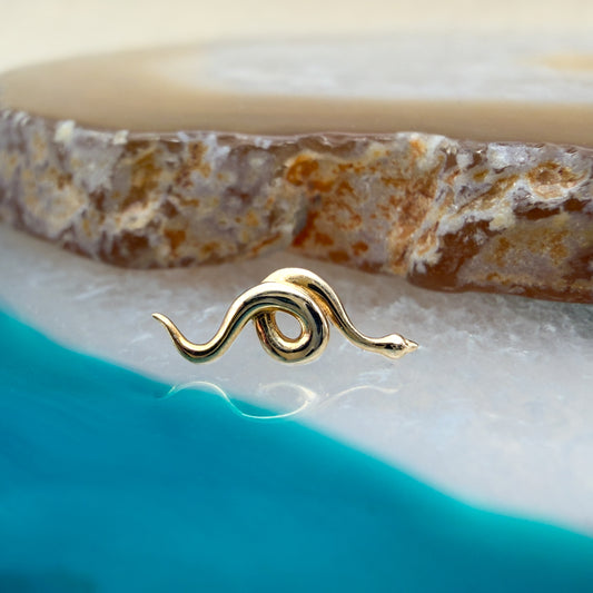 14K Swirl Snake