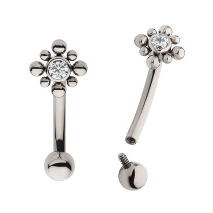 Beaded Curved Barbell