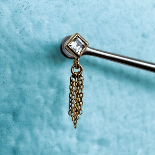 14K Miel Dangle