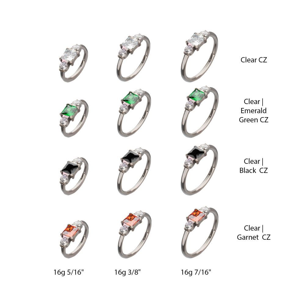 Princess Cut Clicker Ring