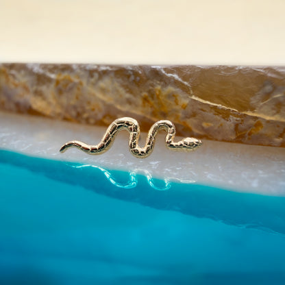 14K Textured Snake End