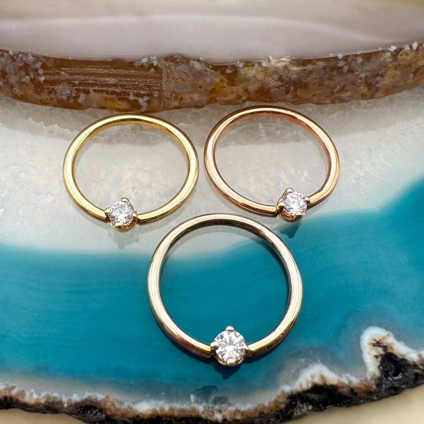 14K Gold Fixed Gem Ring