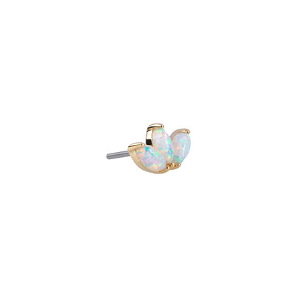 14K Opal Marquise Fan End