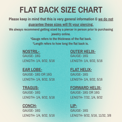 THREADED Flat Back