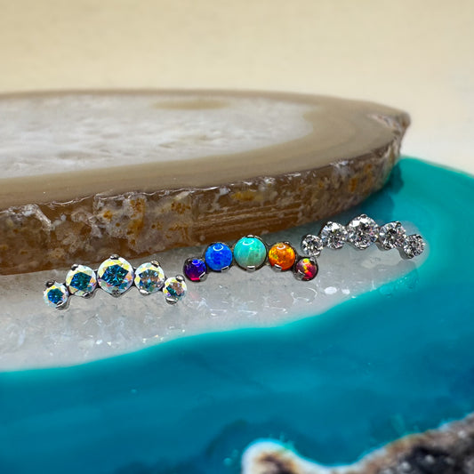 5-Gem Curved Cluster