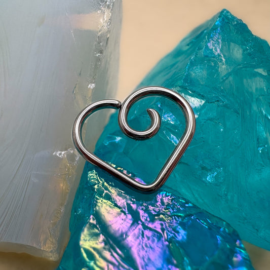 Niobium Heart Seam Ring