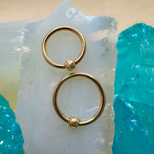 14K Gold Fixed Bead Ring