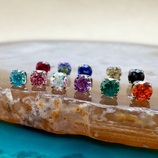 Color Prong Set CZ