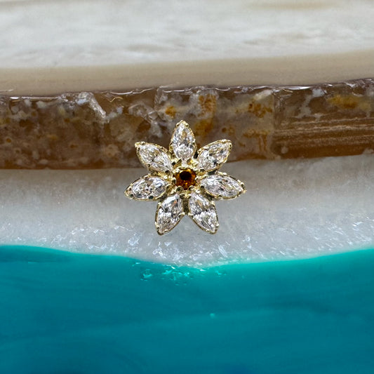 18K Marquise Flower
