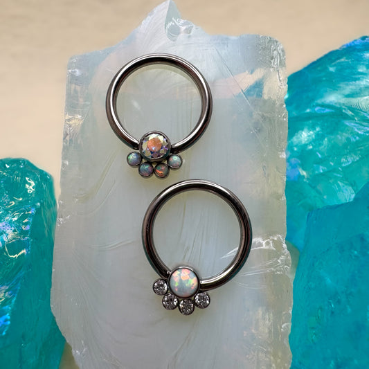 Gem Crown Captive Ring