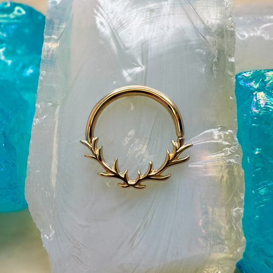 14K Antler Ring