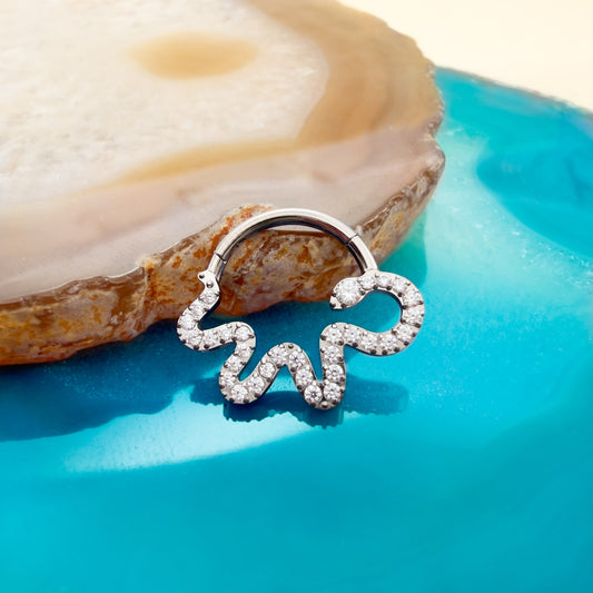 Pavé CZ Snake Clicker