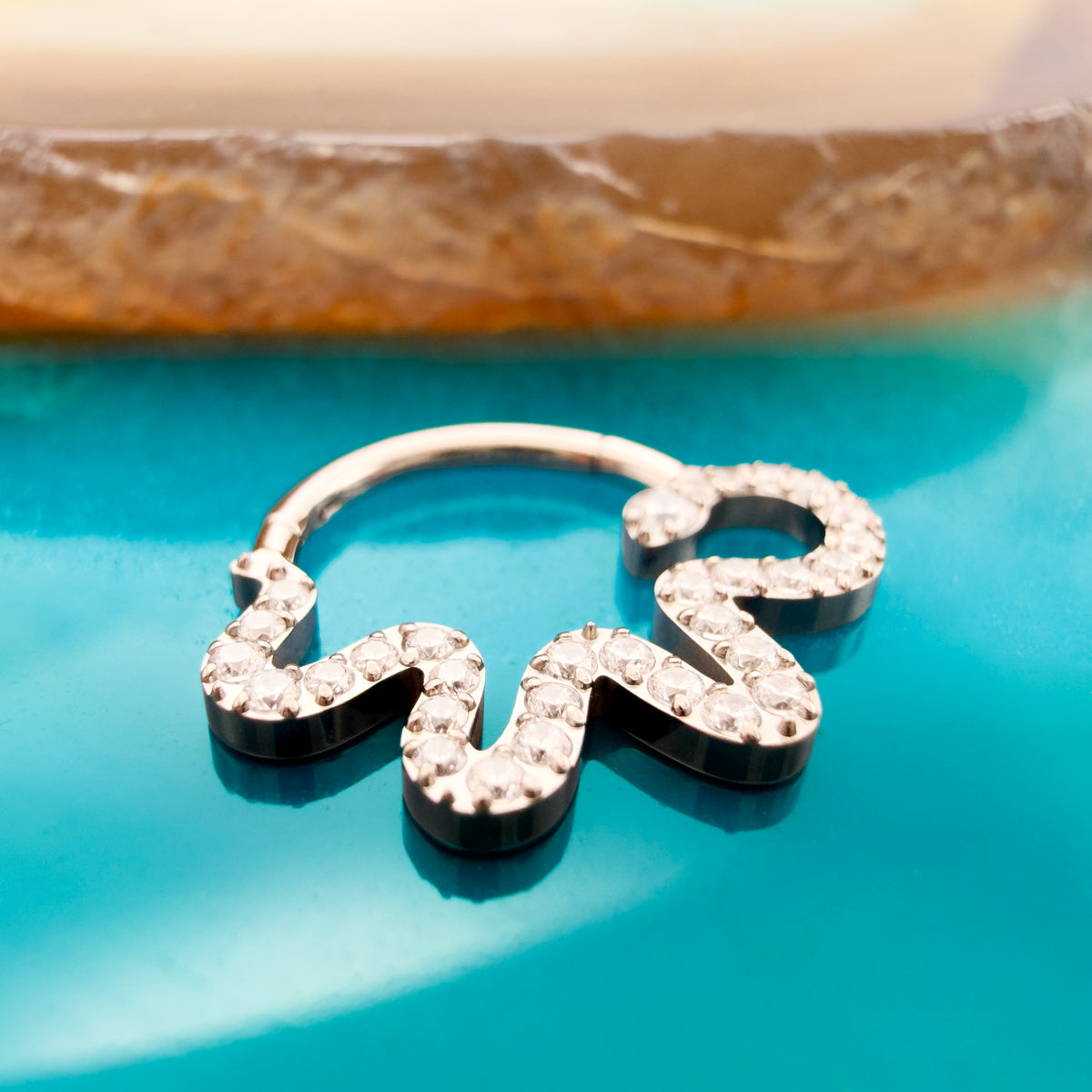 Pavé CZ Snake Clicker