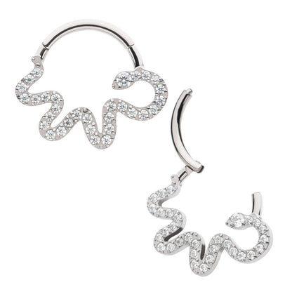 Pavé CZ Snake Clicker