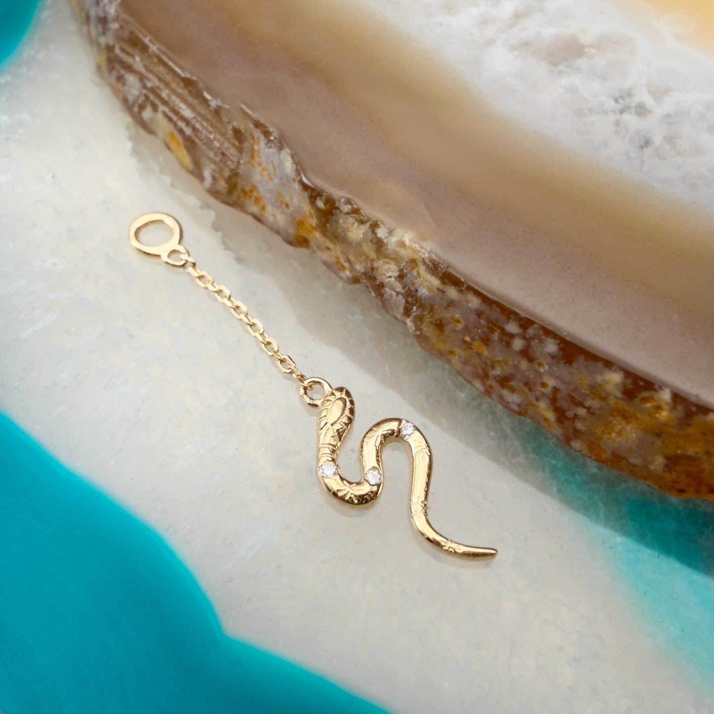 14K Snake Charm