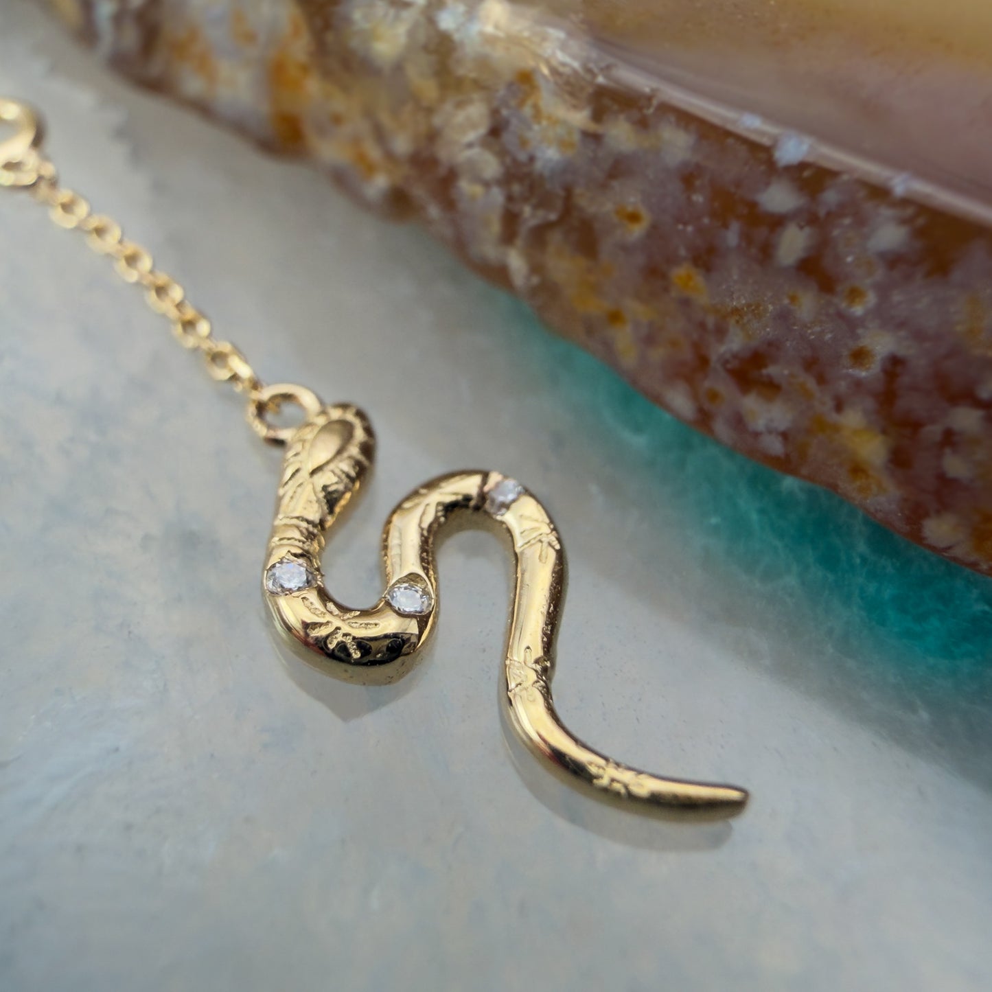 14K Snake Charm