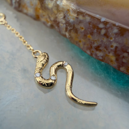 14K Snake Charm