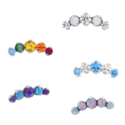 5-Gem Curved Cluster