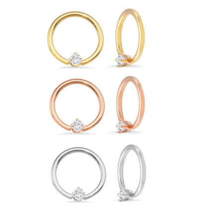 14K Gold Fixed Gem Ring