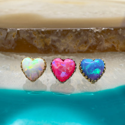 18K Opal Heart