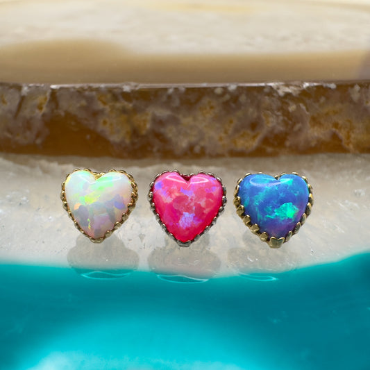18K Opal Heart