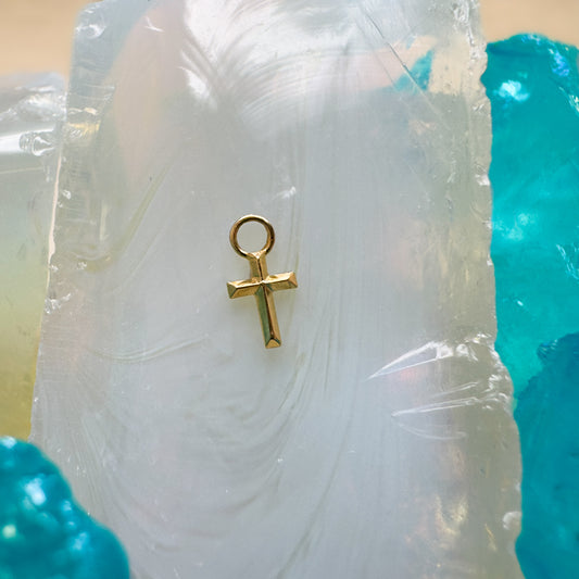 14K Cross Charm