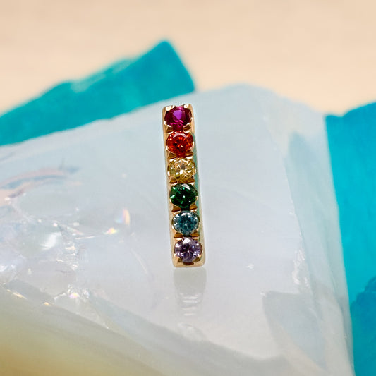 14K Rainbow Bar
