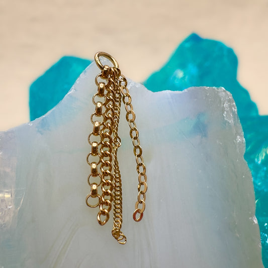 14K Texture Tassel Charm
