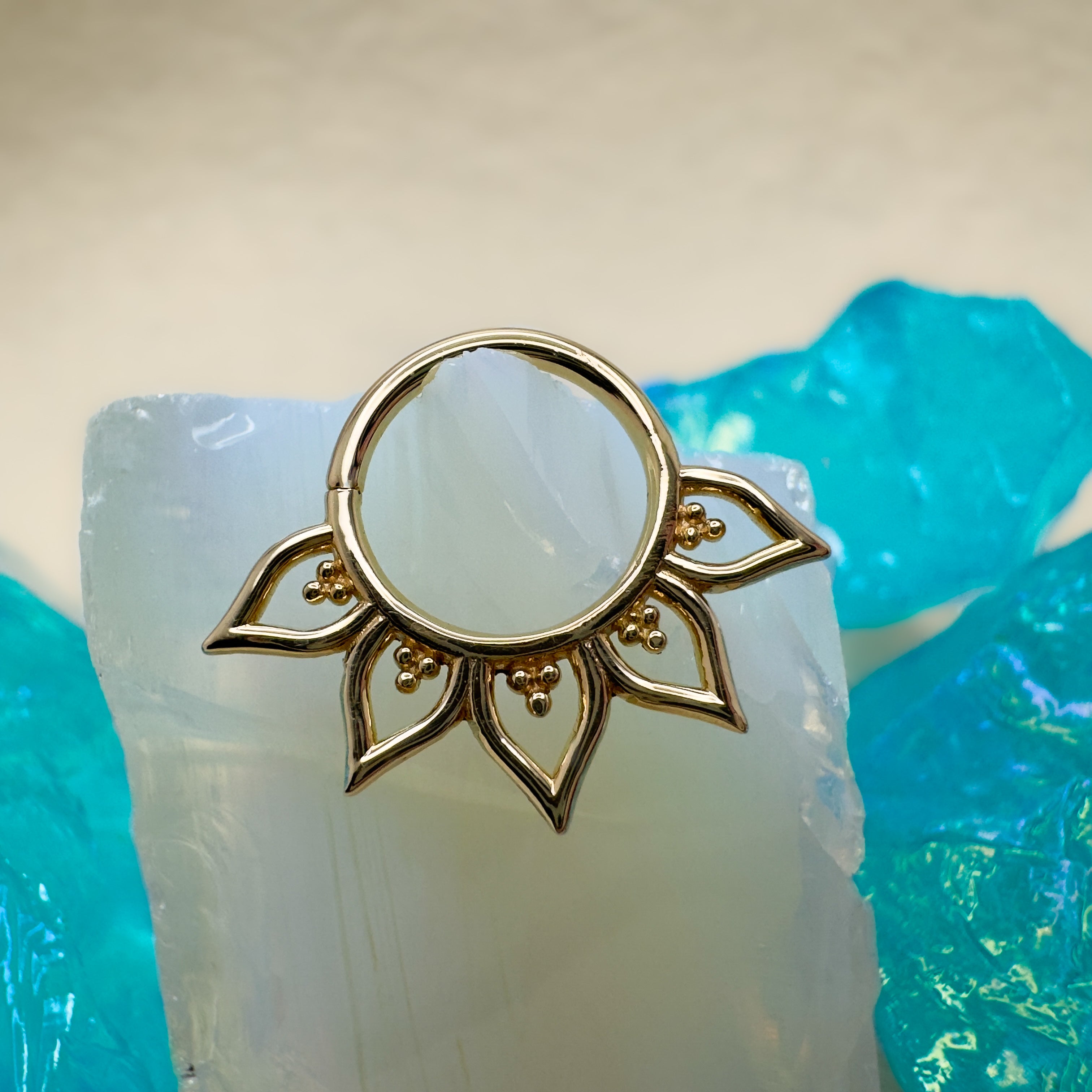 14K Gold Mandala Ring – Atomic Body Jewelry