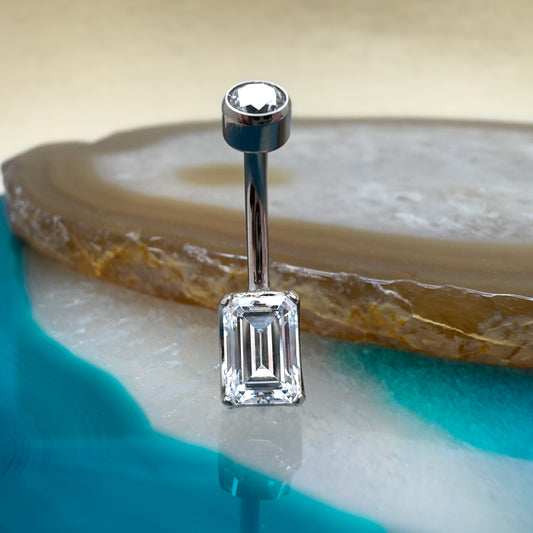 Emerald Cut Navel Curve