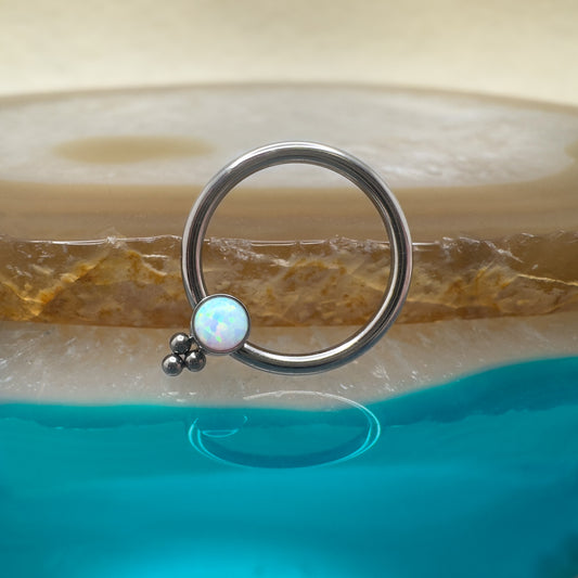 Beaded Trio Captive Ring