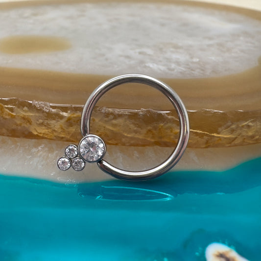 Gem Trio Captive Ring